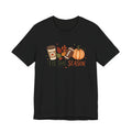 T-Shirt — 'Tis the Season' Fall Pumpkin, Coffee & Football Tee