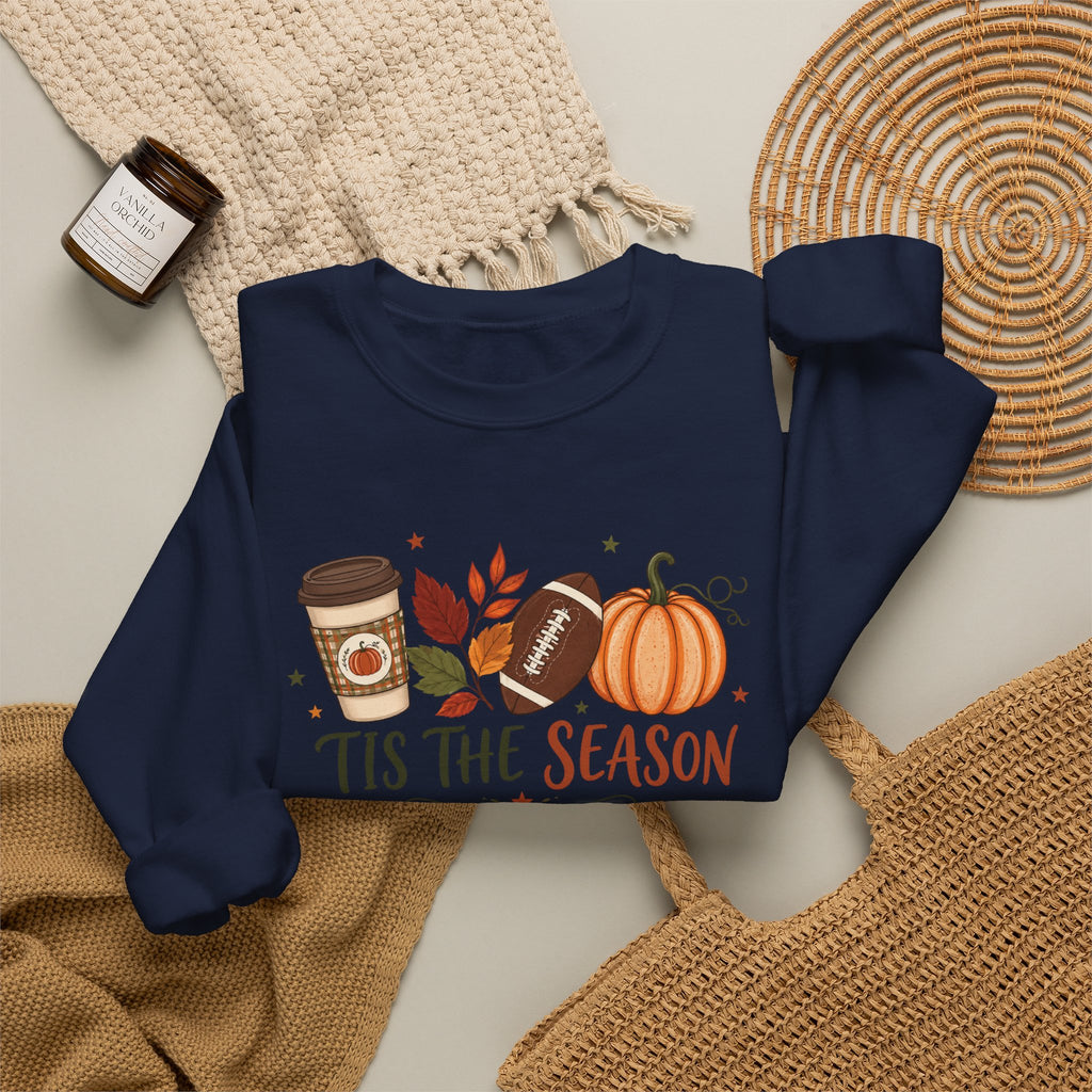 Tis the Season Fall Sweatshirt — Pumpkin Spice Cozy Crewneck