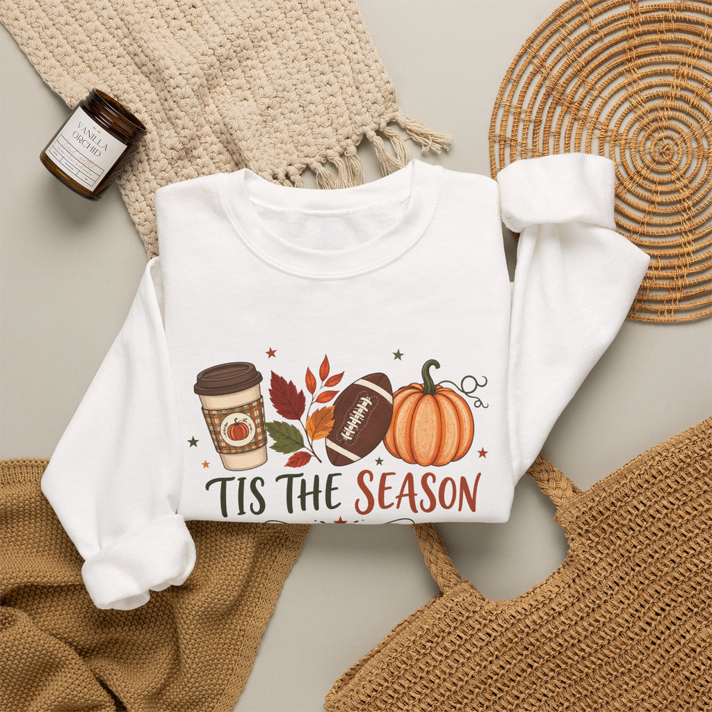 Tis the Season Fall Sweatshirt — Pumpkin Spice Cozy Crewneck